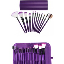 Aesco 12 Parça Makyaj Fırçası Yumuşak Kıllı Profesyonel Fırça Seti Yüksek Kaliteli Pürüzsüz - Lisinya