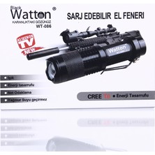 Aesco Orjinal 800 Lümen T6 Şarjlı El Feneri  WT-086 - Lisinya