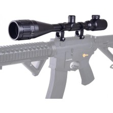 Aesco 8-32X50AOEG Taktik Çift Işık Kırmızı,yeşil Kaynaklı,zoomlu Avcılık Nışan, Dürbün ( Lisinya )