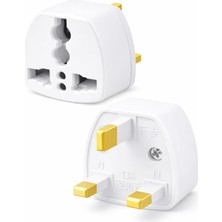 Liora Tip G, Ingiliz Adaptör Fişi, Hindistan, Ingiltere,, Hong Kong, Irlanda, Singapur, Kıbrıs, Hac, Umre Uyumlu, 2 ve 3 Uçlu Seyahat Fiş Çevirici Dönüştürücü Priz, Uluslararası Güç Adaptörü