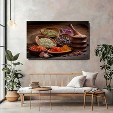 Artprinta Rustik Baharat Konseptli Kanvas Tablo – Mutfak Duvar Dekorasyonu