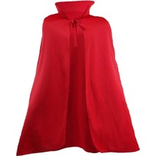 Aesco Kırmızı Renk Yakalı Pelerin 120 cm - Lisinya