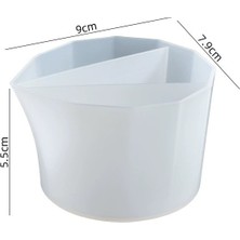 Hobiflex Silikon Kap Taş Tozu Harcı Döküm Ithal Küçük Boy Üç Bölmeli Epoksi Sanatı Döküm Kabı HB7521-0128