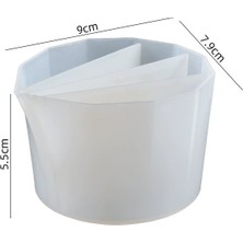 Hobiflex Silikon Kap Taş Tozu Harcı Döküm Ithal Küçük Boy Dört Bölmeli Epoksi Sanatı Döküm Kabı HB55-0129