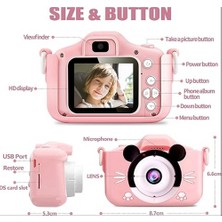 Aesco Çocuk Dijital Fotoğraf Makinası 20 Mp Video Kaydedici 2.0 Inç Çift Kameralı - Lisinya