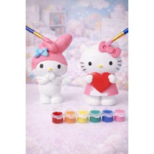 Printella Hello Kitty & My Melody Akrilik Boyama Seti – Çocuklar Için Figür Boyama Oyuncağı