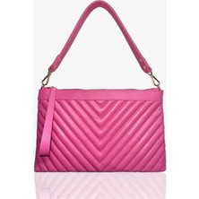 Farbag Siyah Nakışlı Suni Deri Portföy ve Omuz Çantası