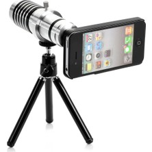 Aesco Iphone5,5s,i̇phone4.4s Için Alüminyum 14X Optik Zoom Yakından Görüntü Çekme Dürbün - Lisinya