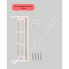 Aesco Pencere Cam Emniyet Kilidi Açılma Sınırlayıcı Set - Lisinya