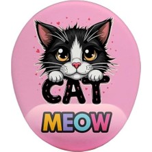 Liora Cat Meow Bilek Destekli Mouse Pad
