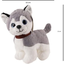 Aesco Sesli Peluş Köpek - 2309033 - Gri (Lisinya)