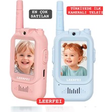 Aesco Çocuklar Için Görüntülü Telsiz Konuşma Özellıklı El Telsizi Şarj Edılebılır 50 mt Menzil Kablosuz Gerektirmez - Lisinya