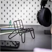 Liora Alaşımlı Çelik Krubbet Cep Telefonu Tutucu, Siyah