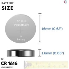 Liora 1616 DL1616 3V Lityum Düğmeli Piller (5'li Paket)