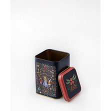 Liora Alices Desenli Kare Metal Saklama Kabı 11X11 cm (Alices)