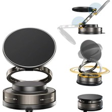 Aesco Metalik Magsafe Telefon Tutucu Tüm Yüzeylerle Uyumlu Vakumlu 360 Dönen Oynar Başlık - Lisinya