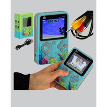 Aesco G5 Taşınabilir Retro Game Box 500 Oyunlu Şarjlı Mini Oyun Konsolu - Lisinya