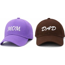 SF Collection Mom & Dad Baskılı Basic 2’li Çift Kombin Şapka
