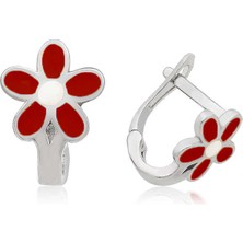 Tienda Elegante Gümüş Çiçek Çocuk Küpesi