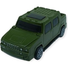 Aesco Çek Bırak Arabalar 10 cm - Yeşil Çift Kabin Pick-Up (Lisinya)