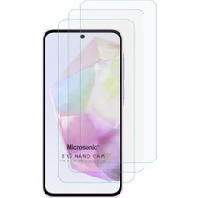 Liora Galaxy A35 Screen Protector Glass Cam Ekran Koruyucu (3`lü Paket) [galaxy A35 ile Uyumlu Ekran Koruyucu - Şeffaf]