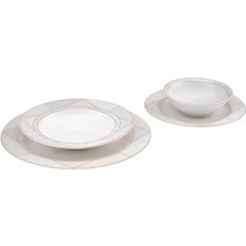 Liora Merlin 24 Parça 6 Kişilik Porselen Yemek Takımı