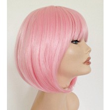 Aesco Küt Peruk - Toz Pembe (Açık Pembe) - Lisinya