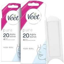 Liora Pure Hipoalerjenik Yüz Ağda Bandı, (2 x 20 Adet)