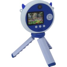 Aesco Hd Kamera Karikatür Tripodlu Çocuk Dijital Kamera Fotoğraf Makinası 1080P Video Kaydedici 2.0 Inç - Lisinya