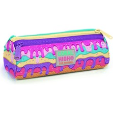 Liora Pembe Dondurma Üç Bölmeli Kalem Çantası - Kız Çocuk