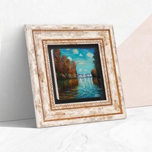 Liora Claude Sonbahar Taş Duvar Tablosu - Çerçeveli Taş Tablo - Dekoratif Duvar Sanatı - Modern Ev ve Ofis Duvar Dekoru T1-254