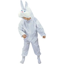 Aesco Çocuk Tavşan Kostümü Beyaz Renk 2-3 Yaş 80 cm - Lisinya