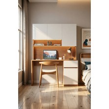 Avmpark AVM Park Bondy LED Işıklı Çalışma Masası Ceviz Suntalam Malzemeden Üretilmiş Fonksiyonel Tasarım