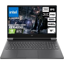 Hp Victus Intel Core I5-14450HX  32-Gbddr5  4 Tbssd  RTX4050 120W 16.1" Freedos Fhd 144Hz Windows 11 Pro  Gaming Laptop BL6W5EAAT110