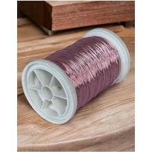 Liora Filografi 0.30 MM(100GR-150M) Bakır Üstü Gümüş Kaplı Pudra Pembe Renkli Filografi Teli