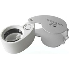 Aesco Mini 40X25MM Takı Büyüteç, Cep Büyüteç, Teftiş, Elmas Pullar, Madeni Kontrol Lup MG21011 - Lisinya