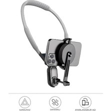 Aesco 360 Derece Ayarlanabilir Boyun Askılı Manyetik Telefon Tutucu - Lisinya