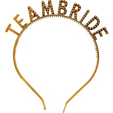 Aesco Altın Renk Team Bride Taç Plastik – Gelin ve Nedime Tacı - Lisinya