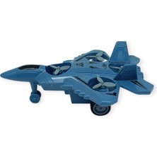 Aesco Sürtmeli Döner 4 Pervaneli Uçak - Mavi (Lisinya)