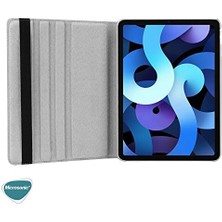 Liora iPad Air 11 2024 Için Kılıf (A2902-A2903) 360 Rotating Stand Deri Kırmızı [ipad Air 11 2024 ile Uyumlu Kılıf - Kırmızı]