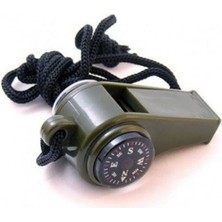 Aesco Pusulalı Termometreli Düdük - Survival Askılı Düdük - Lisinya