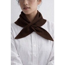 Bahels Viral Acı Kahve Geçmeli Boyunluk Şal Atkı