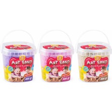 Sayıcı Kids 3’lü Kinetik Kum Seti 400 gr | Mor + Pembe + Kum Rengi | Sağlık Testli Kurumayan