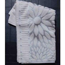 Asel Home Kadife Jakarlı Yüz Havlusu