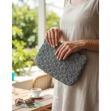 Veyla Style El Yapımı %100 El Örgüsü Kağıt Ip Kadın El Çantası