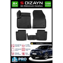 S-Dizayn Citroen C4X Elektrikli 3D Pro Havuzlu Paspas 2023 Üzeri A+ Kalite 3DS-SDZ187