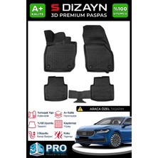 S-Dizayn Skoda Superb 3D Pro Havuzlu Paspas 2024 Üzeri A+ Kalite 3DS-SDZ151