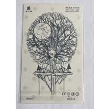 Airbrush Tattoo Ağaç Yarım Kol Yarı Kalıcı 1 Ay Kalıcı Geçici Dövme