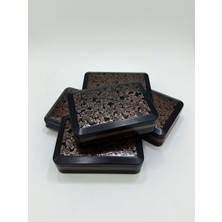 Eds Osmanlı/türk Bulut Motif Metal Kutu Tabaka - Premium Bronz Kabartmalı