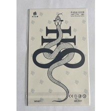 Airbrush Tattoo Sonsuz Yılan Yarım Kol Yarı Kalıcı 1 Ay Kalıcı Geçici Dövme 18X11 cm